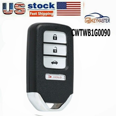 CWTWB1G0090 Proximity Remote Key Fob for Honda Accord 2018 2019- 2022 433MHz 4B