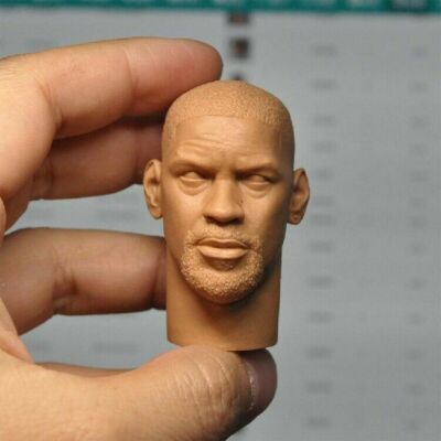 1/6 Unpainted Eli Denzel Washington Head Sculpt Model For 12'' COO Action Figure