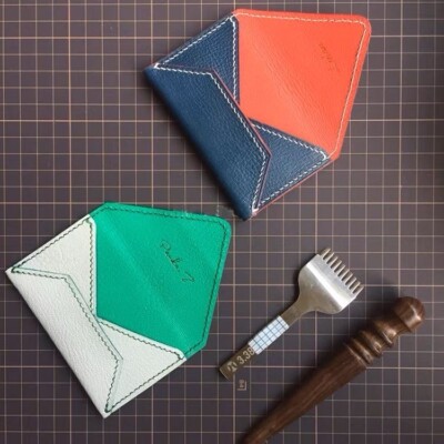 DIY Leather Credit Card Wallet Reusable Acrylic Cutting Pattern Template Guide