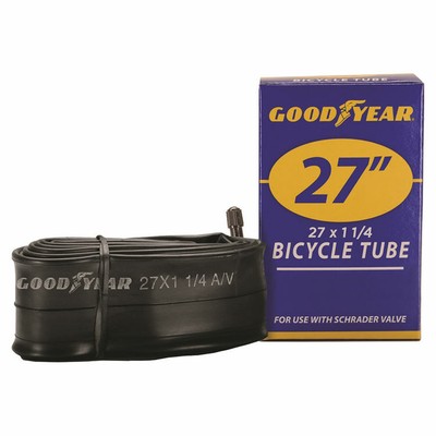 Goodyear 91081 Bicycle Tube, For Use With 27 x 1-1/4 in Width Bicycle Tires,