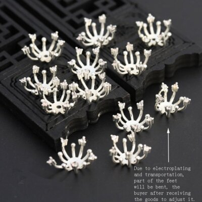 5Pcs Copper Zircon Flower Pistil Stamen Bead End Caps Jewelry Accessories HH6925