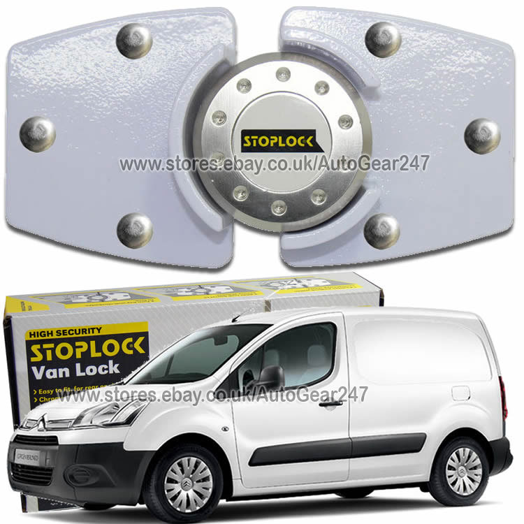Stoplock White High Security Anti Theft Van Door Lock Hasps
