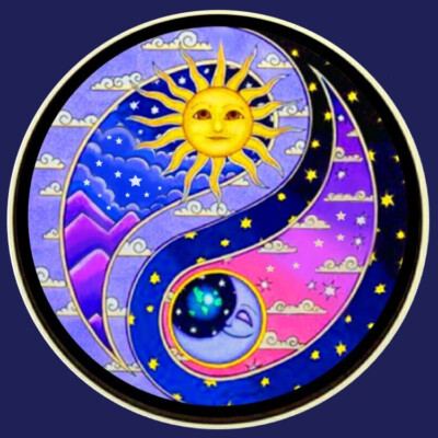 PAGAN YING YANG SUN MOON ART CLOUD STAR Pendant 925 Sterling Silver 20'' Necklace
