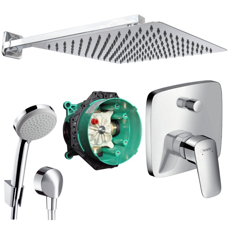 Hansgrohe ShowerSelect Unterputz Duscharmatur Regendusche Kopfbrause 360mm Set