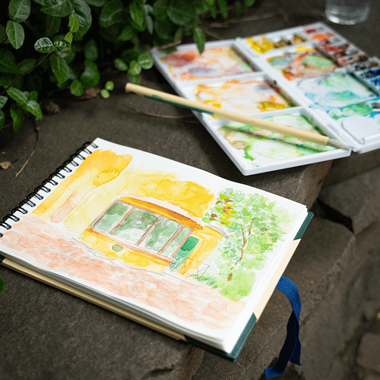 Ghibli Museum Original Watercolor painting Set 24 colors New Sketch Illustration