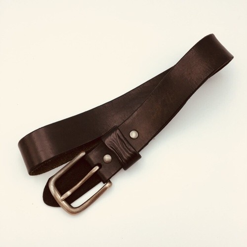 Black Leather Belt Worn Soft 43.5” Long