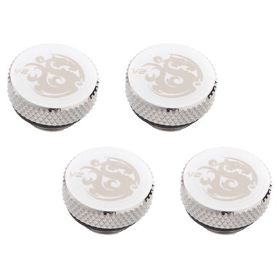 Bitspower G1/4'' Stop Fitting V2, Silver Shining, 4-pack