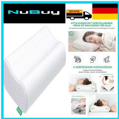 UTTU Memory Foam Kissen 60x36x13 11cm Verstellbar Nack