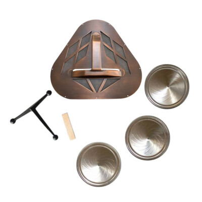 Red Rust Tricone Resonator Guitar Kit with Coverplate,Cone,T Bridge
