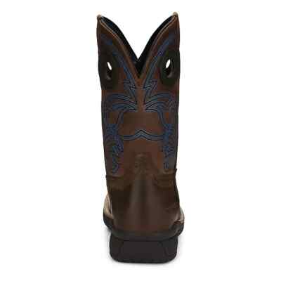 Pre-owned Justin Boots Justin Men's Cr3204 Nitread 11" Toffee Brown Nano Composite Toe Waterproof Boots In Toffee Brown (brown)