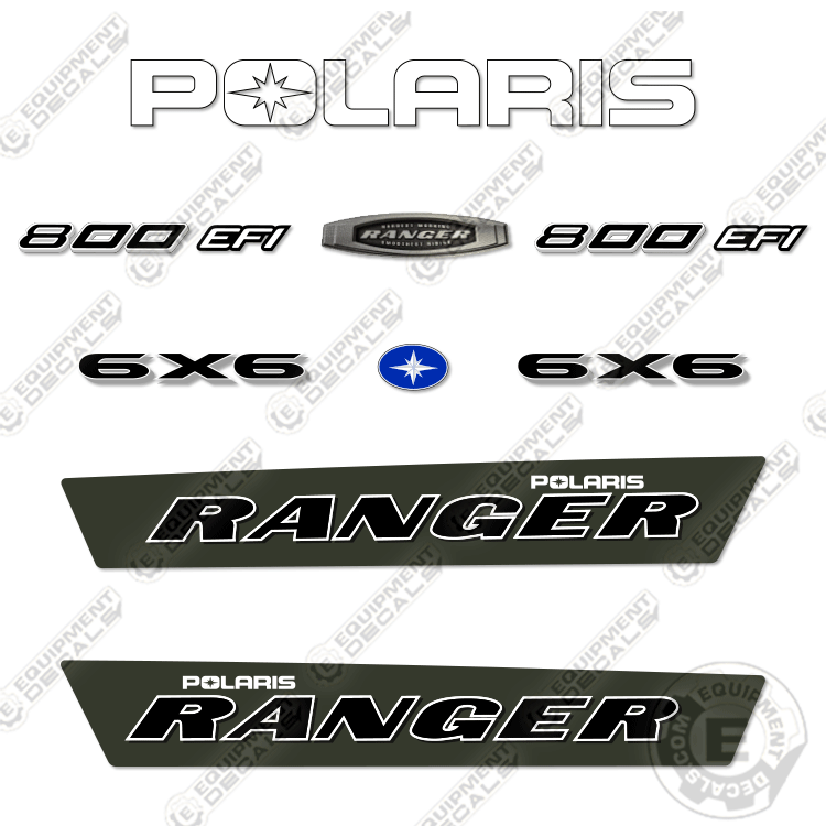 Fits Polaris Ranger 800 EFI 6X6 Decal Kit Utility Vehicle - 7 YEAR 3M VINYL!
