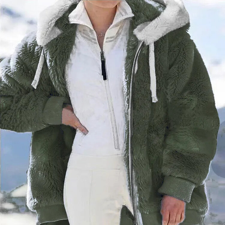 Jacket Coat Winter Warm Women Fleece Thermal Heated Plush Overcoat Fur *20% OFF*