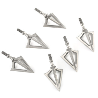 6pcs G5 100 Grain Broadheads 3 Blade Arrow Heads Screw Tips Hunting Points