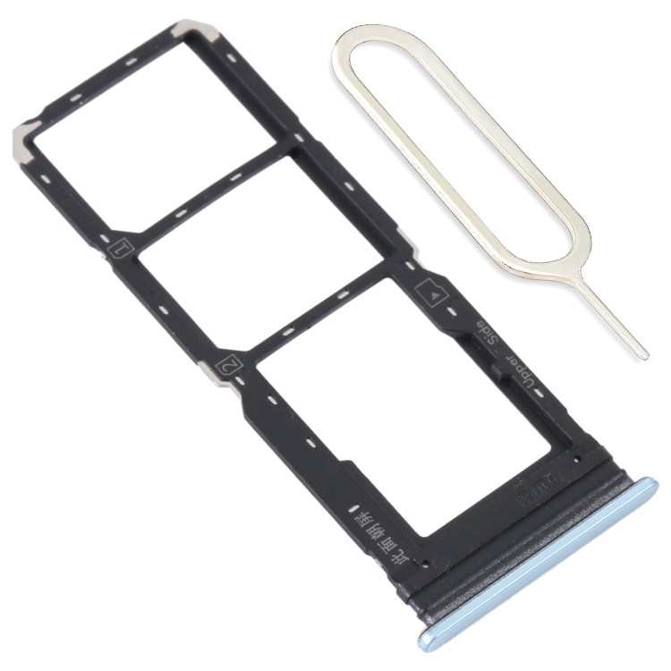 Vivo Y21 2021 / Y21s / Y21t Tiroir Support Double Carte Sim Card Tray Bleu Clair