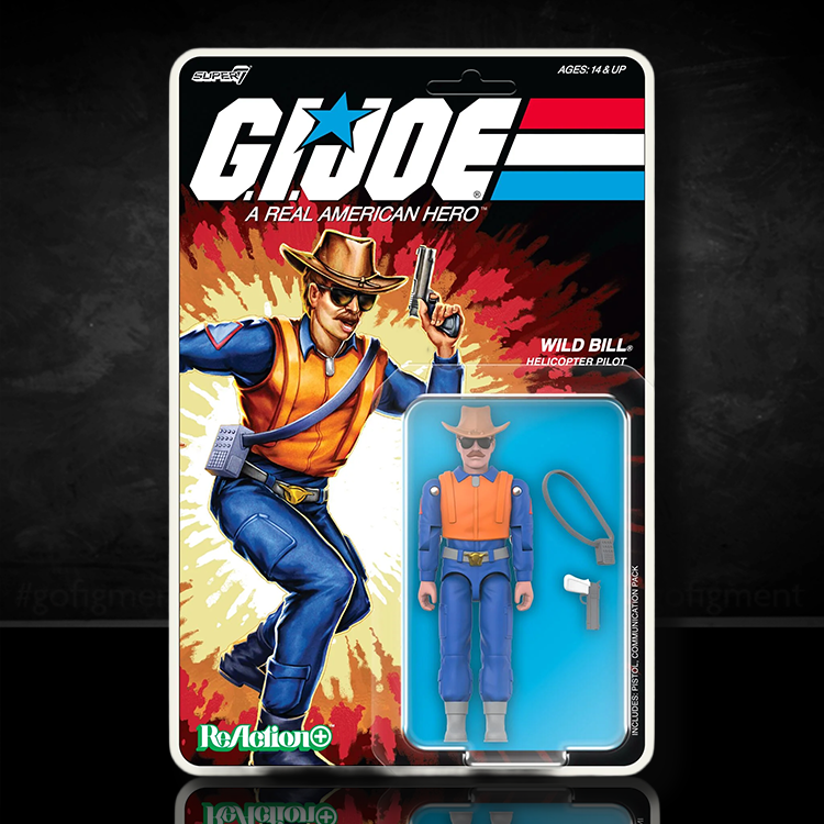Wild Bill Helicopter Pilot Action Figure GI Joe Reaction Plus Series 1:18