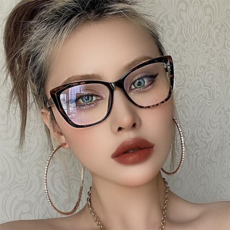 TR90 Eye glasses Full-rim Cat Eyes Anti Blue Spectacles