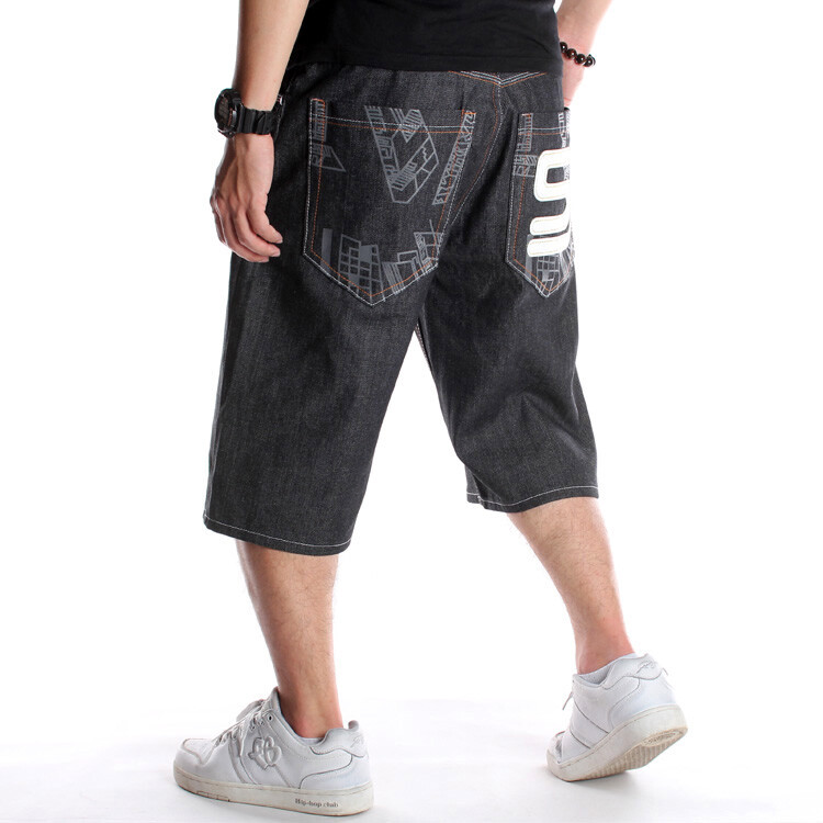 パンツ 00s SEANJOHN BAGGY DENIM SHORTS BLACK 00s Y2K Sean John Baggy Contrast Stitch Black Denim Shorts