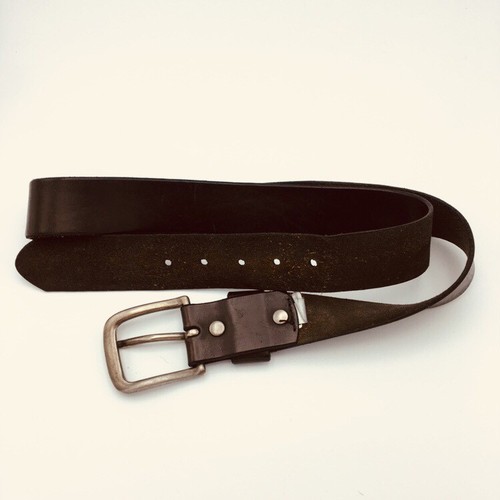Black Leather Belt Worn Soft 43.5” Long