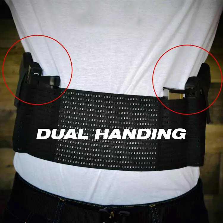 Breathable Belly Band Holster for Concealed Carry Double Pistol Hand Gun Holster