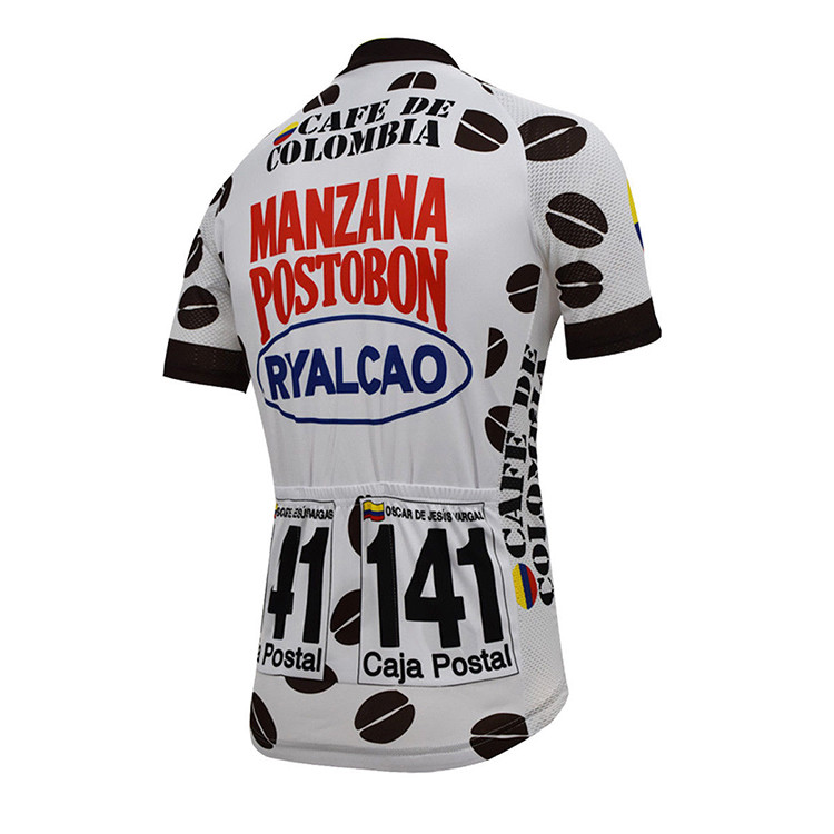 CAFE DE COLOMBIA Cycling Jersey Retro Road Pro Clothing MTB Short Sleeve