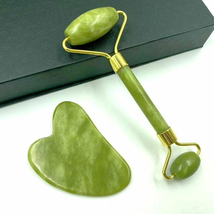 Anti-Ageing Face Body Therapy Jade Roller and Gua Sha Board 