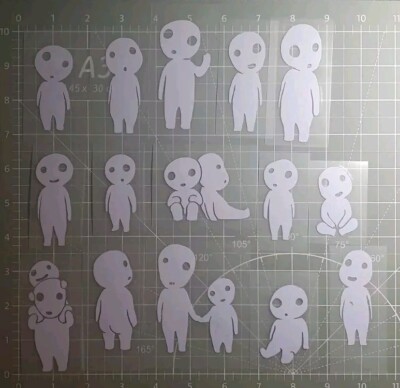 Kodama Forest Spirit Set of 15 Pcs Sizes: 2'' To 3.5'' Vinyl Sticker  Ghibli