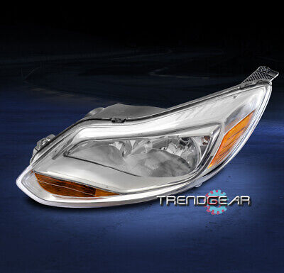 For 2012 2013 2014 Ford Focus Replacement Headlight Lamp Chrome Driver Left Side