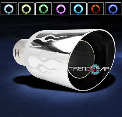 UNIVERSAL 4" 7 COLOR LED EXHAUST MUFFLER TIP FOR 240SX ALTIMA FRONTIER MAXIMA