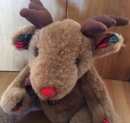 REINDEER POSABLE Arms And Legs Weighted Bean Bottom Sitting