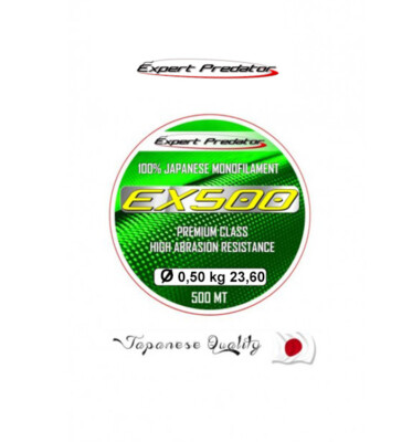 FILO EX500 EXPERT 500 MT DIAM 0,50 MM COLORE DARK RED  JAPAN X MULINELLO