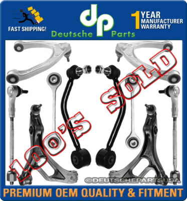 VW TOUAREG Upper + Lower Control Arms Ball Joints Tie Rods SUSPENSION SET KIT 10