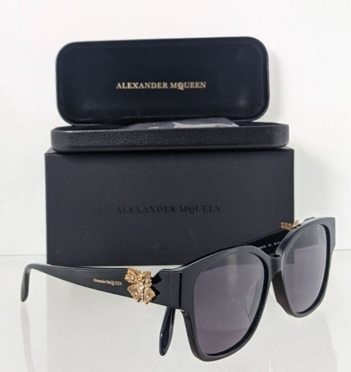 Pre-owned Alexander Mcqueen Brand Authentic  Sunglasses Am 0370 001 56mm Frame In Gray