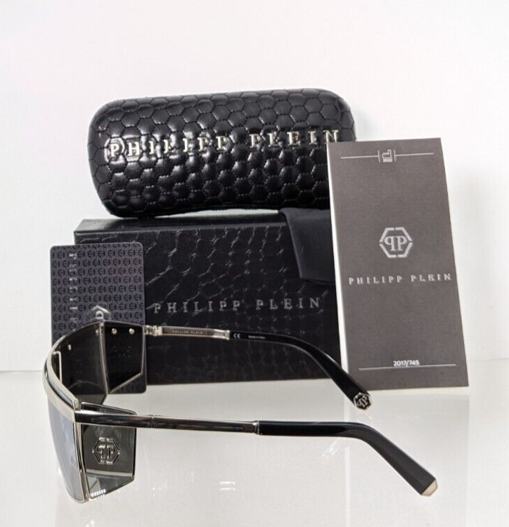 Pre-owned Philipp Plein Authentic  Sunglasses Spp 005 Col 722x Brave Shade Spp005 Frame In Silver