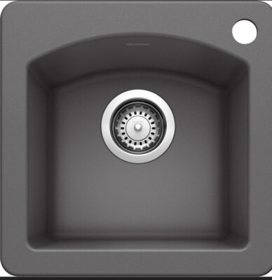 Blanco 440205 Diamond 15'' Drop-In or Undermount Single Basin - Cinder