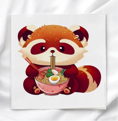Red Panda Fabric Panel Quilt Block for quilting crafting sewing AMFP749610