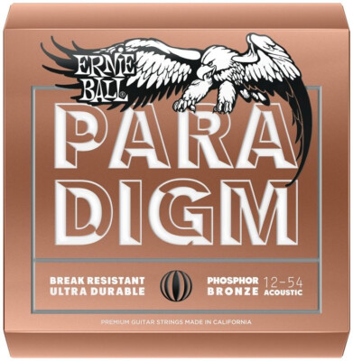 **3-PACK ERNIE BALL PARADIGM 2076 PHOSPHOR ACOUSTIC GUITAR STRINGS (12-54)**