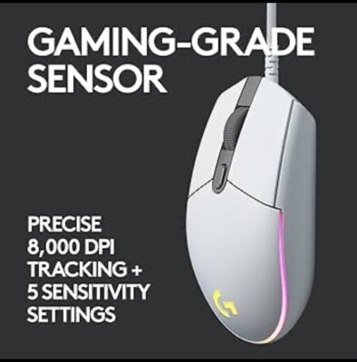 Logitech G102 LIGHTSYNC 8,000 DPI RGB 6 Button Wired Gaming Mouse - Open Box