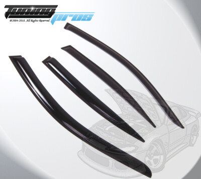 For BMW 525i 530i 545i 2004-2010 Black Window Rain Guards Visor 4pcs Set