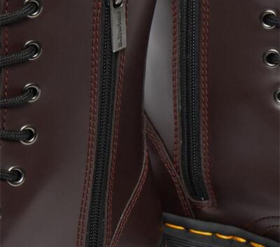 Pre-owned Dr. Martens Jadon Side Zip Burgundy 27311626 In Red