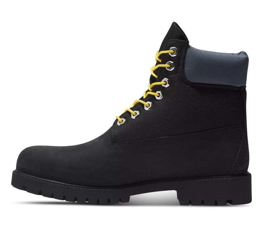 Pre-owned Timberland Men's Heritage 6'' Inch Waterproof Boot Blk Regeneratve Lthr A5rvz In Black