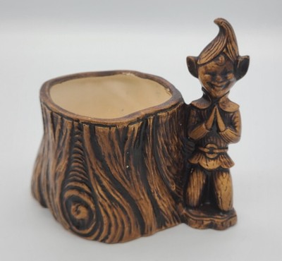 1960 Treasure Craft Pixie Elf Ceramic Planter USA