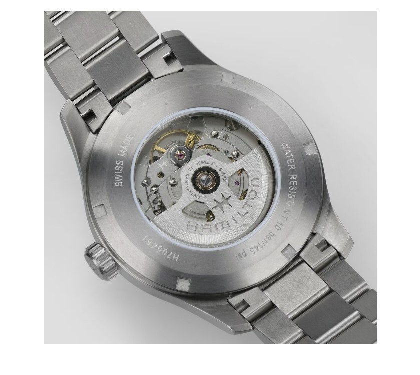 Pre-owned Hamilton Khaki Field Titanium Auto Blue Dial Round Men's Watch H70545140