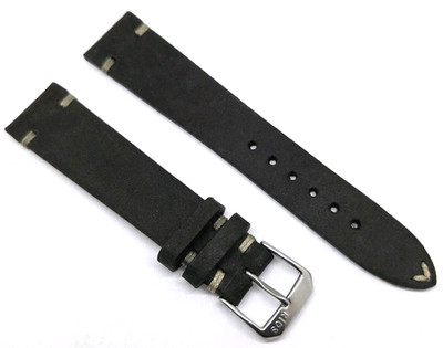 Bracelet De Montre Blackstone Vintage Look 18, 19, 20, 22Mm Noir Couture / 88