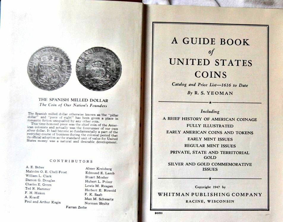 1947 FIRST YEAR FIRST PRINTING YEOMAN GUIDE BOOK OF US COINS RED BOOK