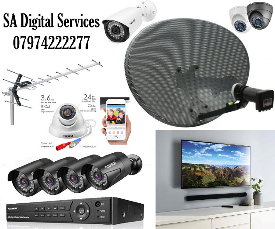 CCTV cameras installation and repairs TV wall mounting, Sky Satellite
