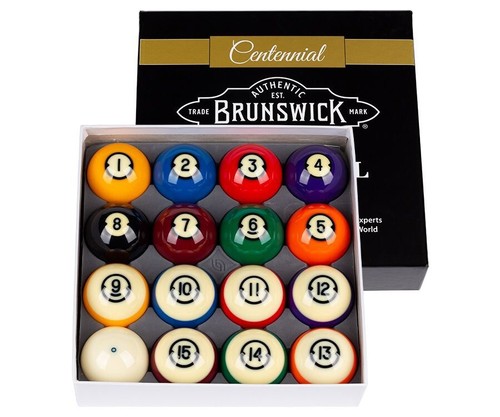 BRUNSWICK CENTENNIAL POOL BALL SET BRAND NEW FREE TIPS SHIPS