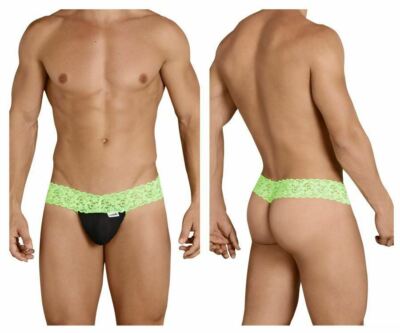 CANDYMAN Lace Thong Sexy Front Super Stretch Hot Green 99370 6