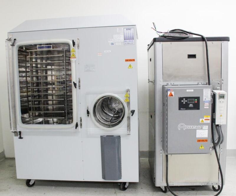 Millrock EPIC Small Production Freeze Dryer ES85B11 w/ Advantage Chiller MG4ABLA