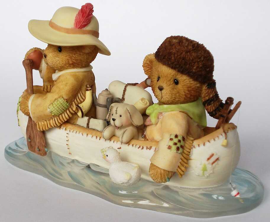 Cherished Teddies 114105 Lewis & Clark Canoe Limited Edition 2003
