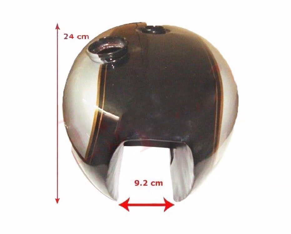Fits Triumph T140 Complete Steel Black & Silver Painted Petrol Gas Fuel Tank 